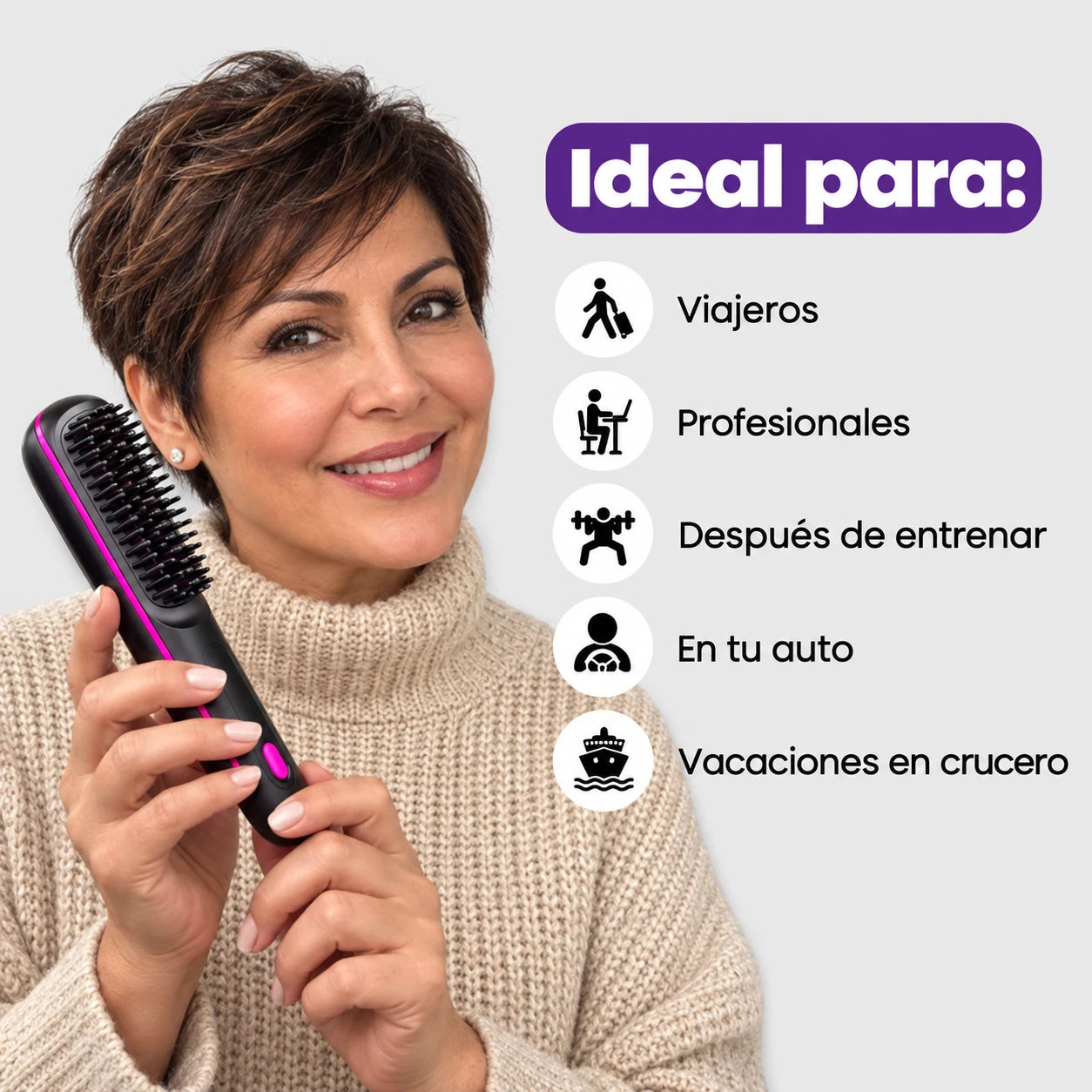 Cepillo Alisador Straigh Hair: el especialista en cabello corto