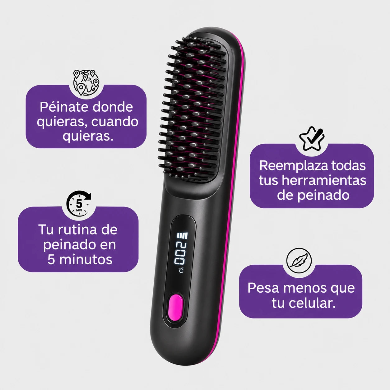 Cepillo Alisador Straigh Hair: el especialista en cabello corto