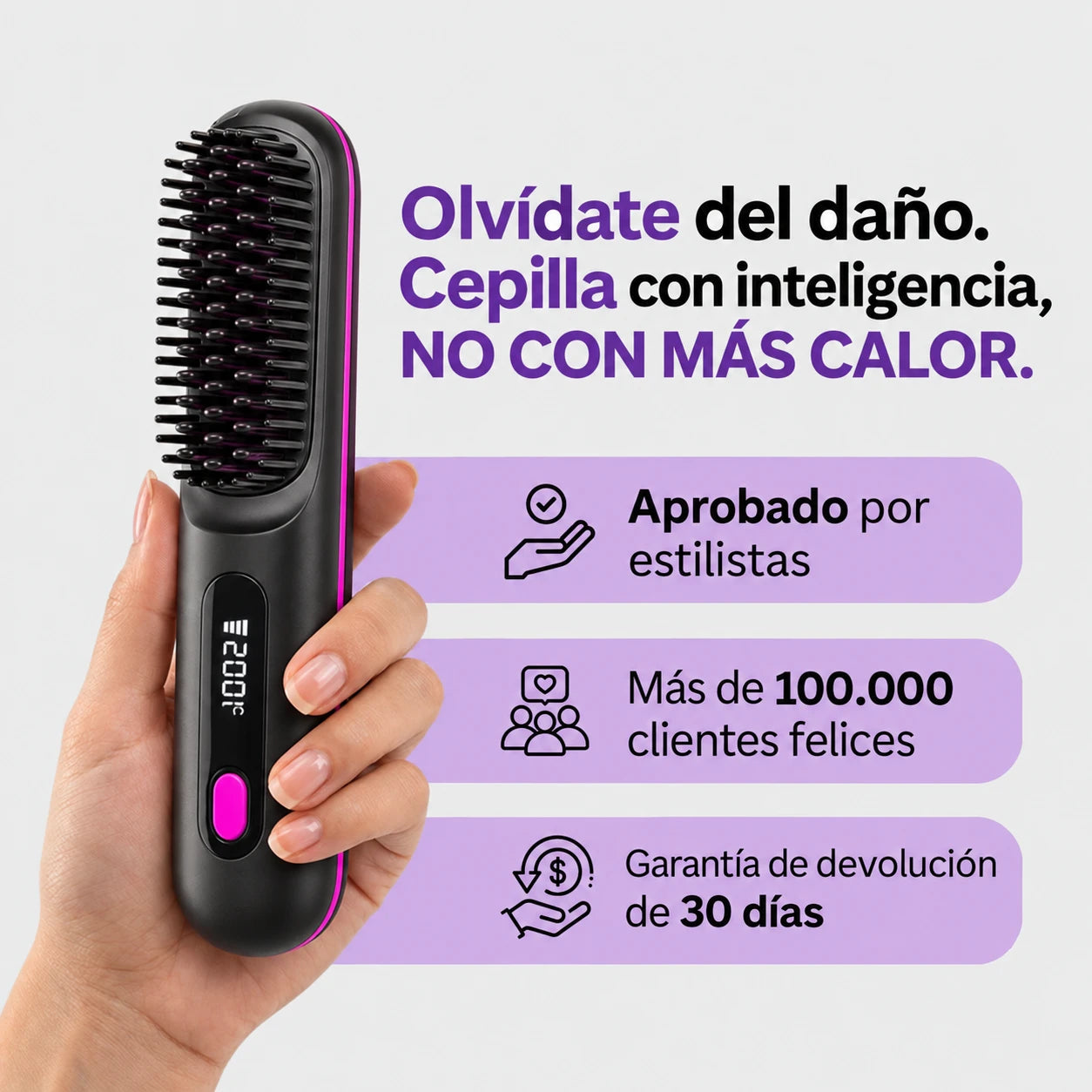 Cepillo Alisador Straigh Hair: el especialista en cabello corto