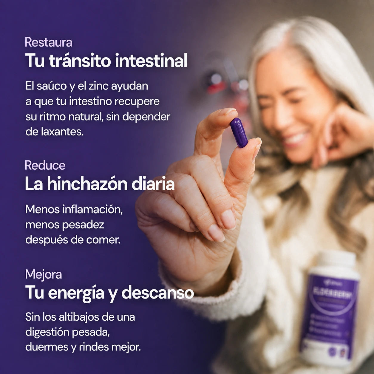 Complejo de apoyo intestinal Elvera con saúco