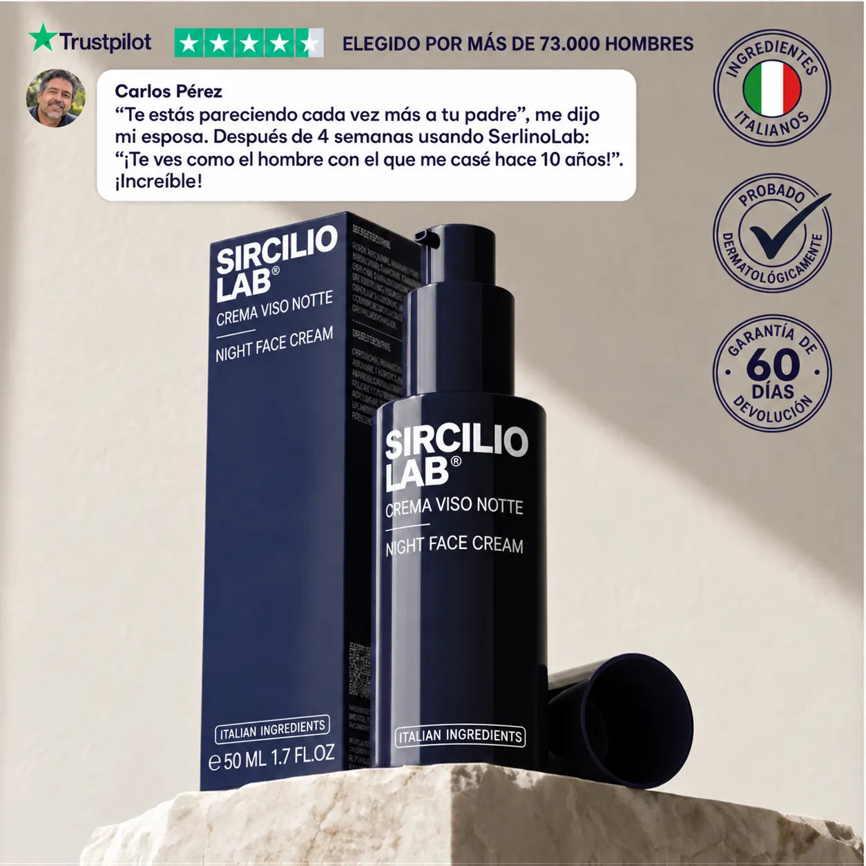 Crema de noche antiedad SIRCILIOLAB
