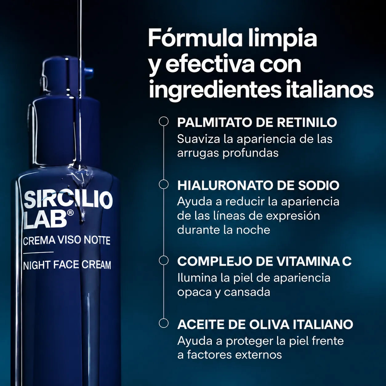 Crema de noche antiedad SIRCILIOLAB
