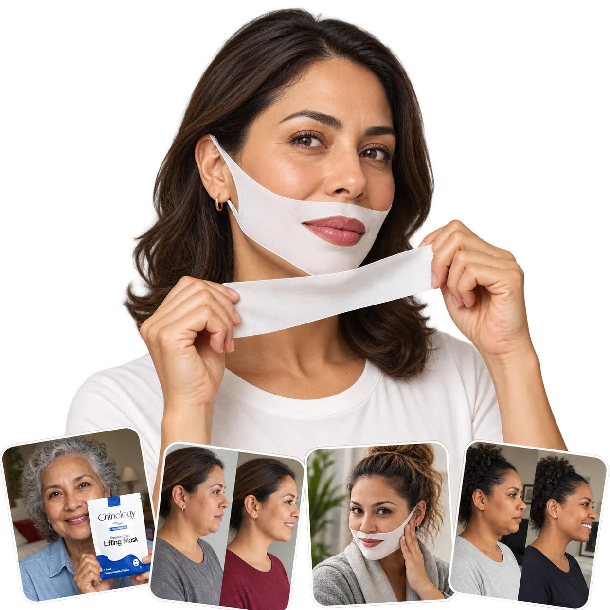 Chinology ™ Mascarilla Reafirmante de Papada