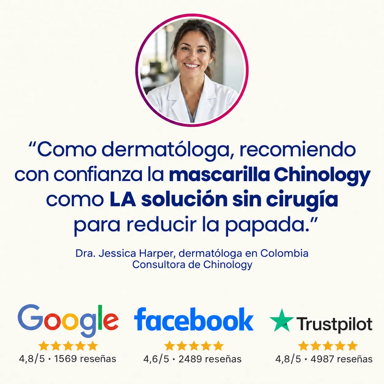 Chinology ™ Mascarilla Reafirmante de Papada
